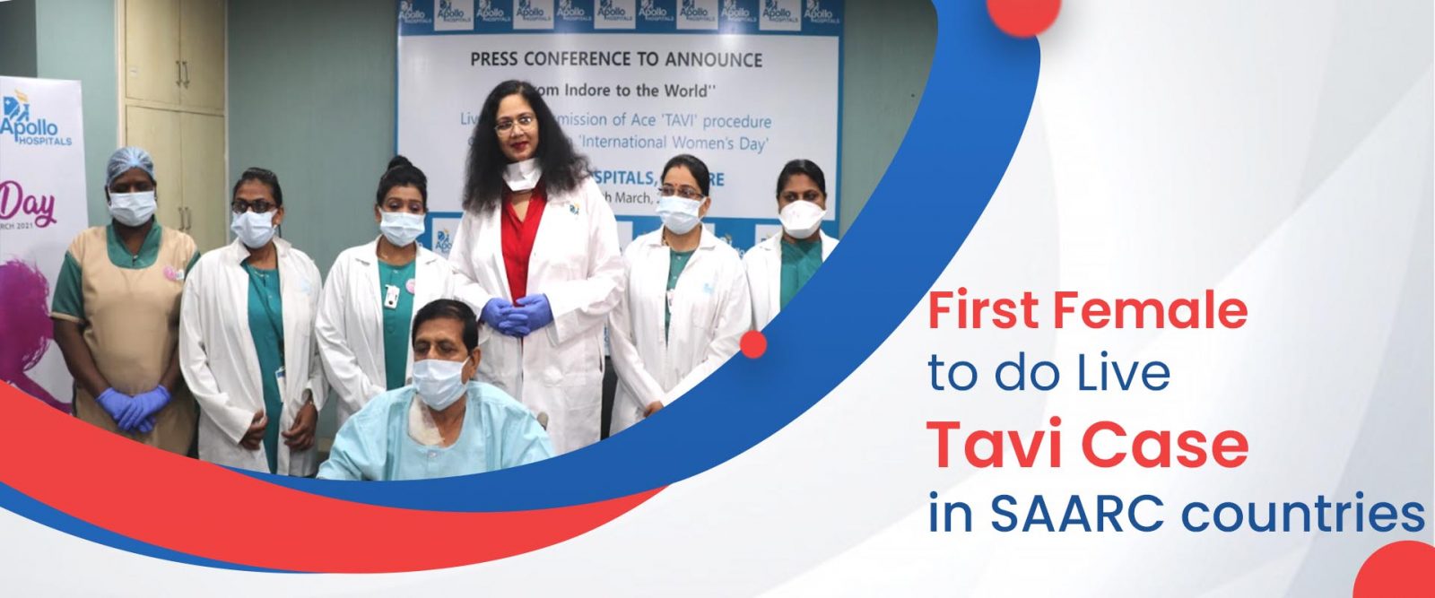 Dr. Sarita Rao & her team who has done First Live TAVI Case in SAARC Countries