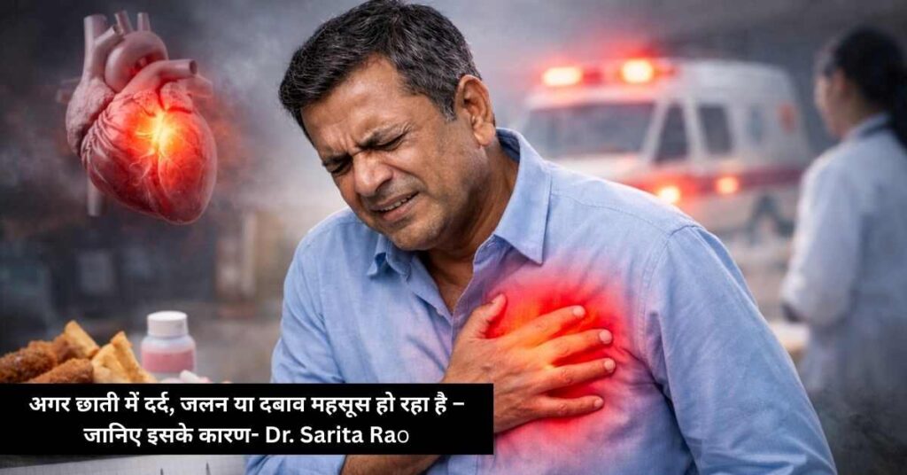 अगर छाती में दर्द, जलन या दबाव महसूस हो रहा है – जानिए इसके कारण