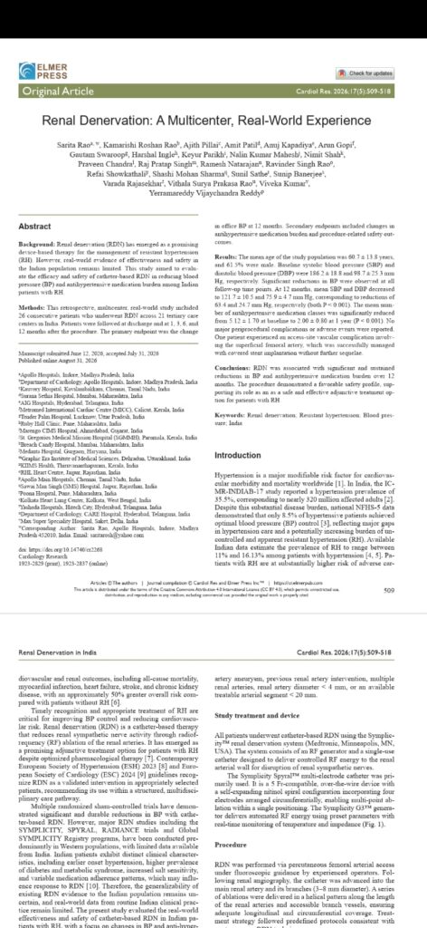 Renal Denervation: A Multicenter, Real-World Experience