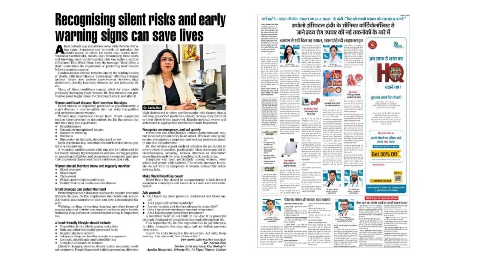 Recognising Silent Risks and Early Warning Signs Can Save Lives: Dr. Sarita Rao
