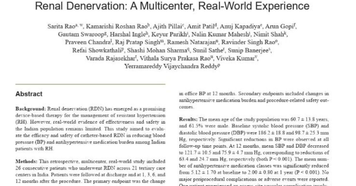 renal denervation